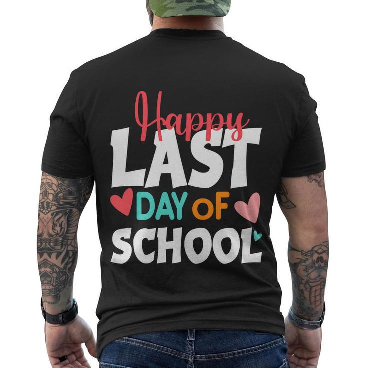 Teachers Kids Graduation Students Happy Last Day Of School Great Gift Men's Crewneck Short Sleeve Back Print T-shirt