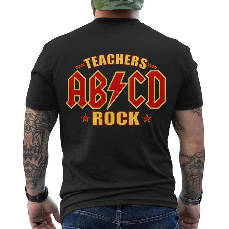 Teachers Rock Ab V Cd Abcd Men's Crewneck Short Sleeve Back Print T-shirt