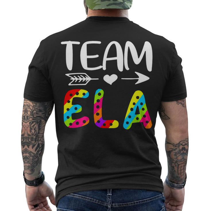 Team Ela - Ela Teacher Back To School Men's T-shirt Back Print