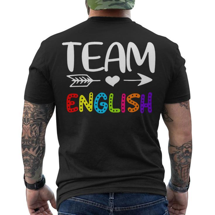 Team English - English Teacher Back To School Men's T-shirt Back Print
