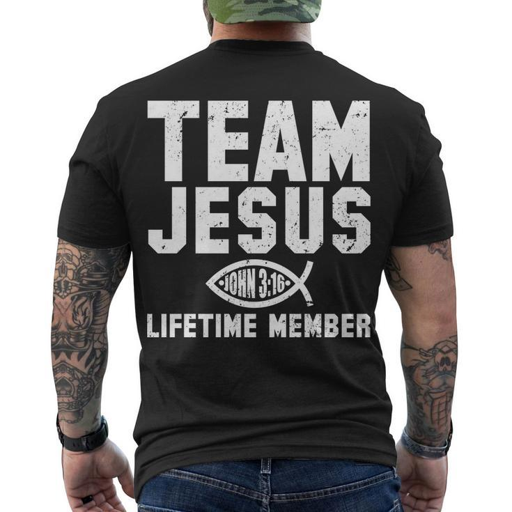 Team Jesus Lifetime Member John 316 Tshirt Men's Crewneck Short Sleeve Back Print T-shirt