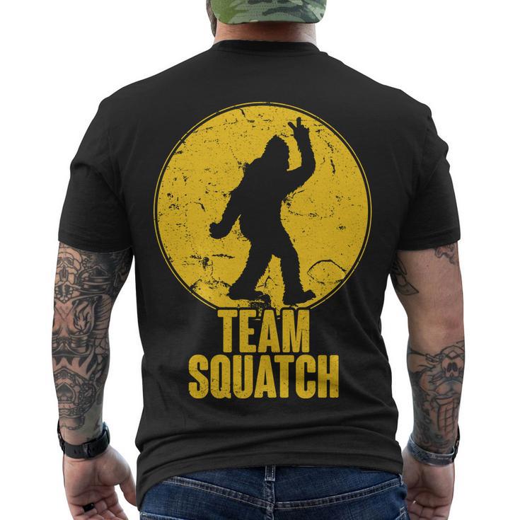 Team Squatch Bigfoot Sasquatch Men's Crewneck Short Sleeve Back Print T-shirt