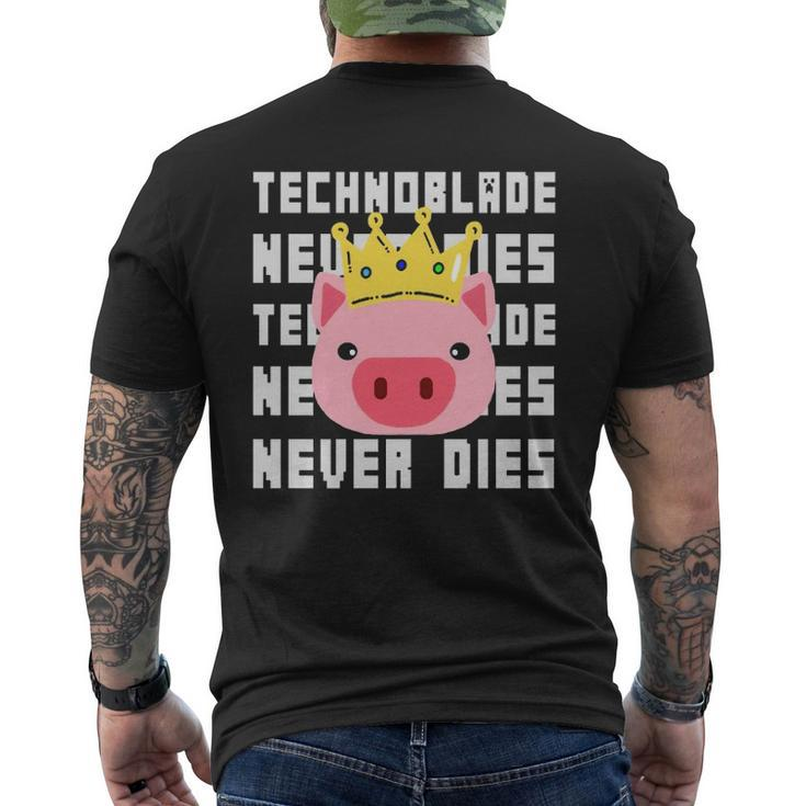 Technoblade Never Dies Technoblade Dream Smp Men's Back Print T-shirt