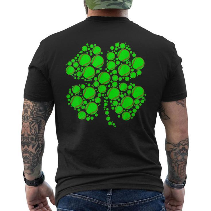 Tennis Ball Irish Shamrock Lucky Clover St Patricks Day Men's T-shirt Back Print