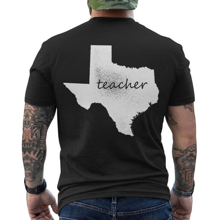 Texas Teacher Men's Crewneck Short Sleeve Back Print T-shirt