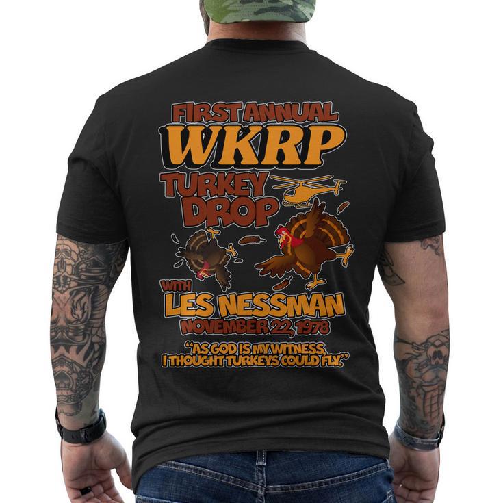 Thanksgiving 1St Annual Wkrp Turkey Drop Tshirt Men's Crewneck Short Sleeve Back Print T-shirt