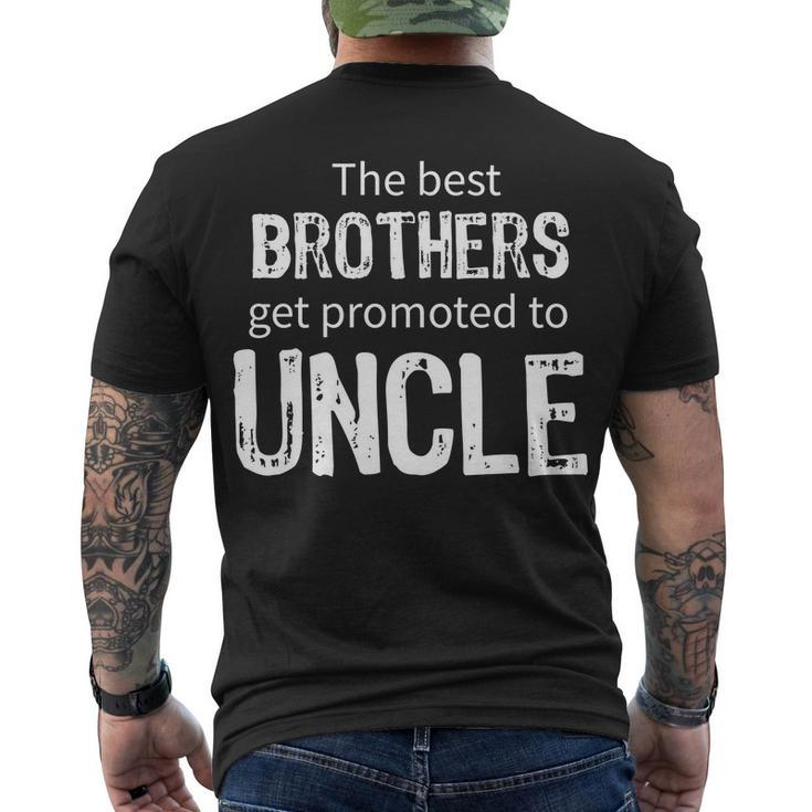 The Best Brothers Get Promoted Uncle Tshirt Men's Crewneck Short Sleeve Back Print T-shirt