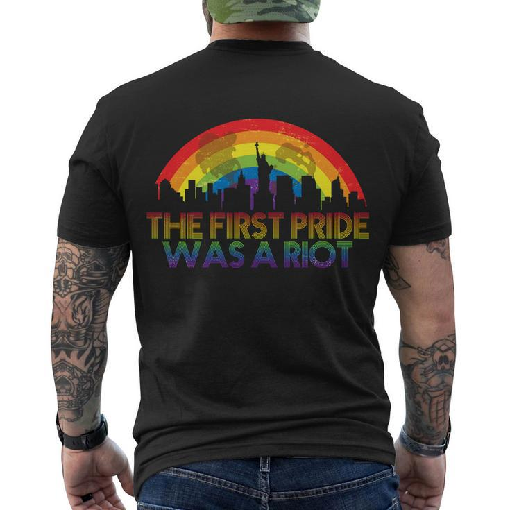 The First Pride Was A Riot Tshirt Men's Crewneck Short Sleeve Back Print T-shirt