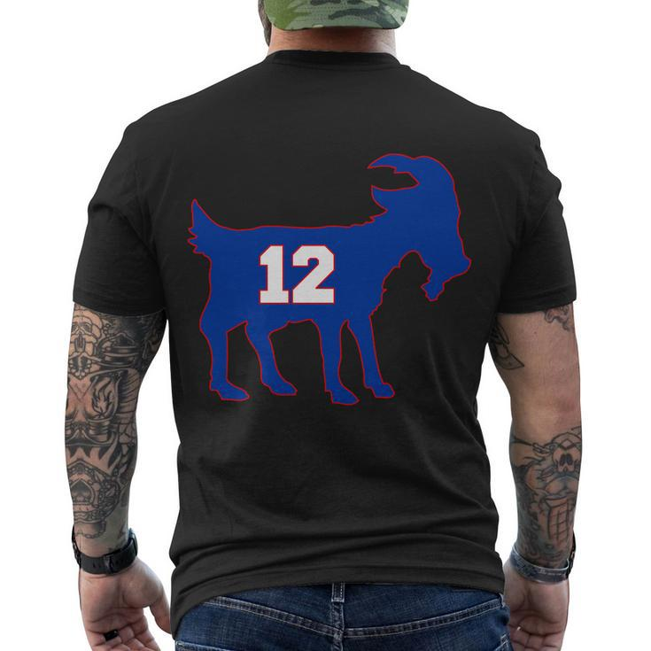 The Goat 12 New England Fan Football Qb Tshirt Men's Crewneck Short Sleeve Back Print T-shirt