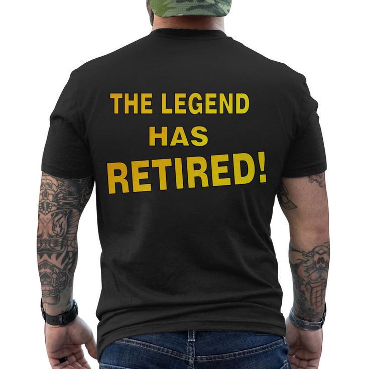 The Legend Has Retired Men's Crewneck Short Sleeve Back Print T-shirt