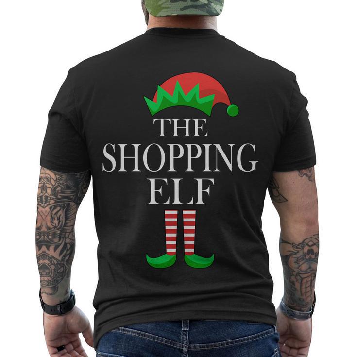 The Shopping Elf Family Matching Christmas Tshirt Men's Crewneck Short Sleeve Back Print T-shirt