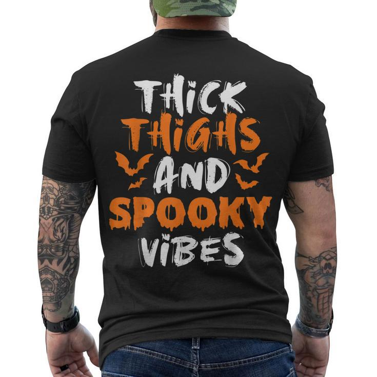 Thick Thighs And Spooky Vibes Halloween Costume Ideas Men's T-shirt Back Print