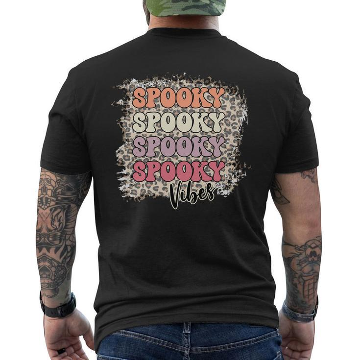 Thick Thights And Spooky Vibes Happy Halloween Retro Style Men's T-shirt Back Print