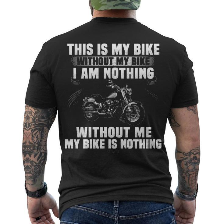 This Is My Bike Men's Crewneck Short Sleeve Back Print T-shirt