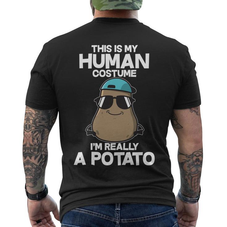 This Is My Human Costume Im Really A Potato Tshirt Men's Crewneck Short Sleeve Back Print T-shirt