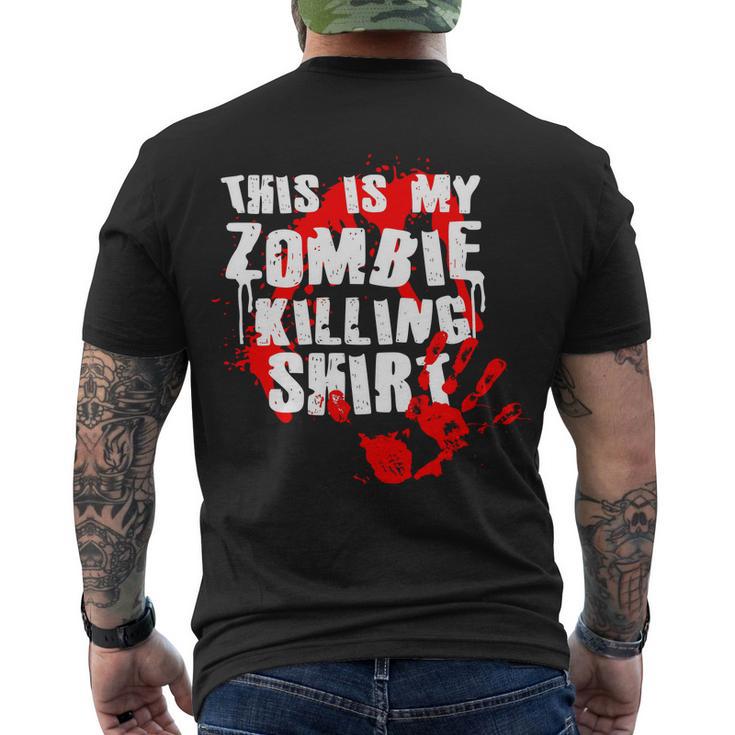 This Is My Zombie Killing Shirt Tshirt Men's Crewneck Short Sleeve Back Print T-shirt