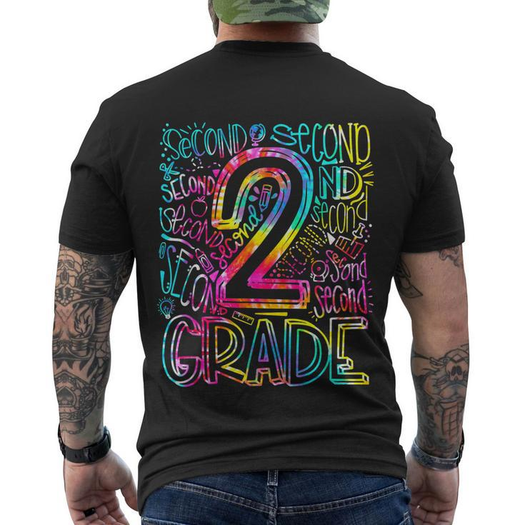 Tie Dye 2Nd Grade Typography Team Second Grade Teacher Gift Men's Crewneck Short Sleeve Back Print T-shirt