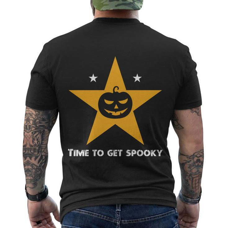 Time To Get Spooky Halloween Quote Men's Crewneck Short Sleeve Back Print T-shirt