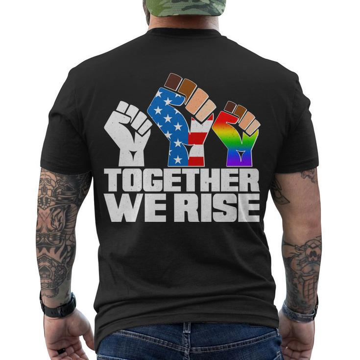 Together We Rise Unity T-Shirt Men's T-shirt Back Print