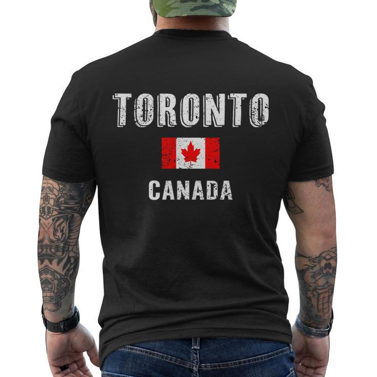 Toronto Canada Retro Vintage National Pride Gift Souvenir Gift Men's Crewneck Short Sleeve Back Print T-shirt