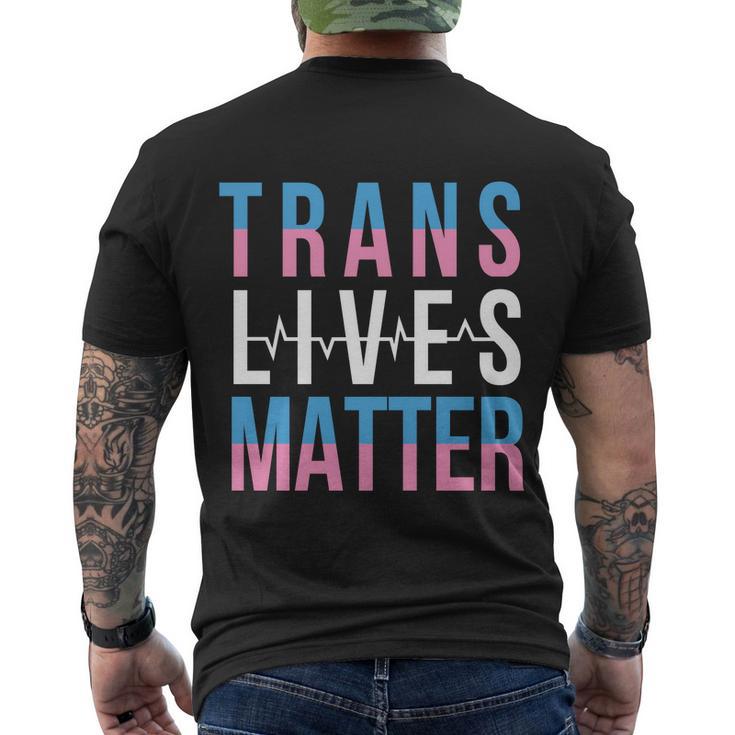 Trans Lives Matter Lgbtq Graphic Pride Month Lbgt Men's Crewneck Short Sleeve Back Print T-shirt