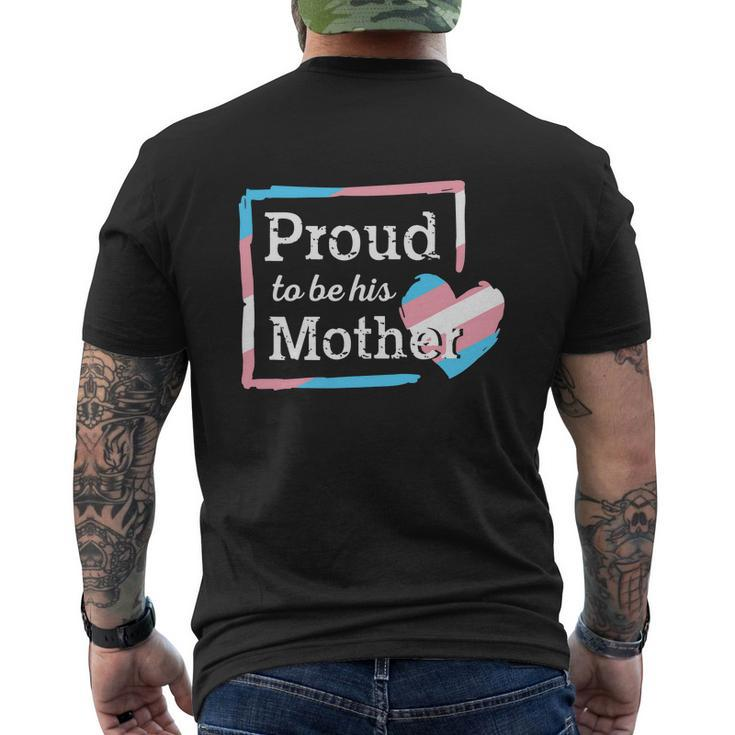 Transgender Mom Proud To Be Transgender Pride Mom Outfit Men's Crewneck Short Sleeve Back Print T-shirt