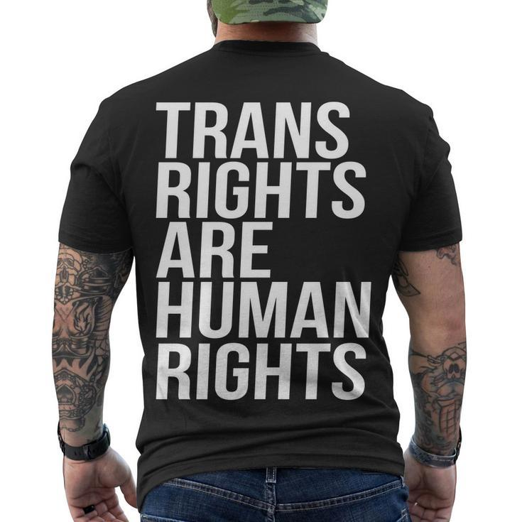 Transgender Trans Rights Are Human Rights V2 Men's Crewneck Short Sleeve Back Print T-shirt