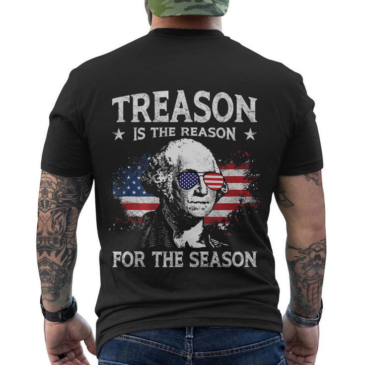 Treason Is The Reason For The Season 4Th Of July Usa Flag Men's Crewneck Short Sleeve Back Print T-shirt