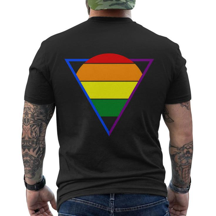 Triangular Lgbt Gay Pride Lesbian Bisexual Ally Quote Men's Crewneck Short Sleeve Back Print T-shirt