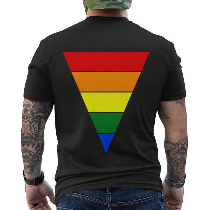 Triangular Lgbt Gay Pride Lesbian Bisexual Ally Quote V2 Men's Crewneck Short Sleeve Back Print T-shirt