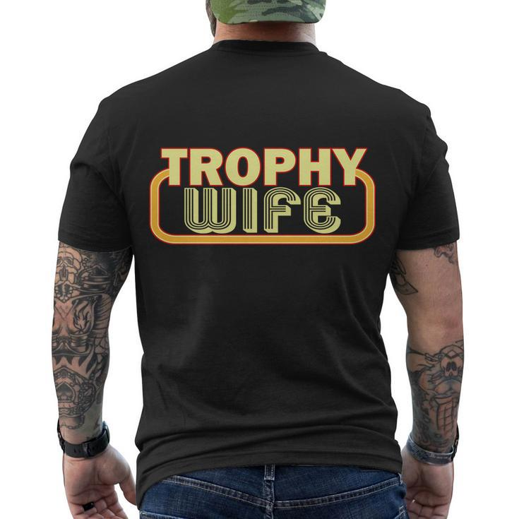 Trophy Wife Funny Retro Tshirt Men's Crewneck Short Sleeve Back Print T-shirt