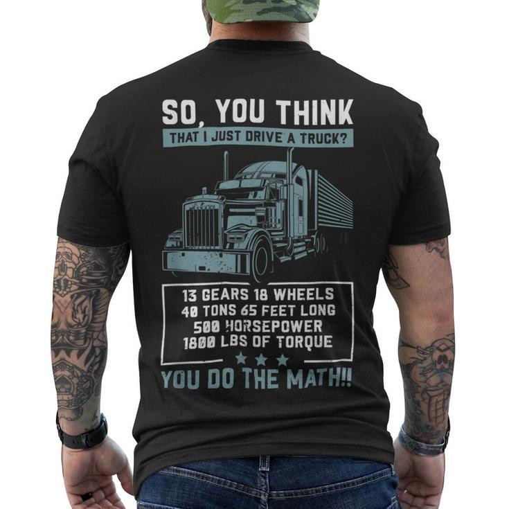 Trucker Trucker Accessories For Truck Driver Motor Lover Trucker_ V28 Men's T-shirt Back Print