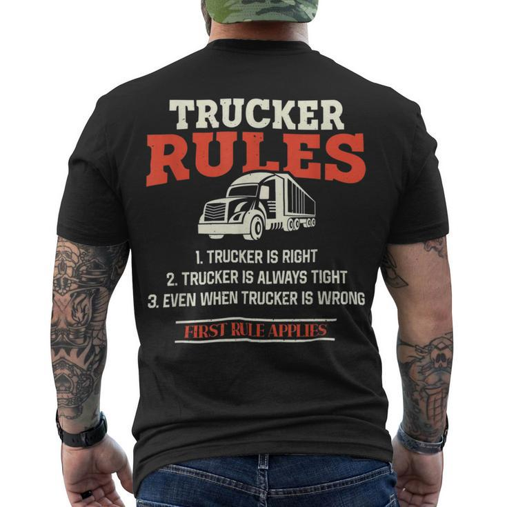 Trucker Trucker Accessories For Truck Driver Motor Lover Trucker_ V30 Men's T-shirt Back Print