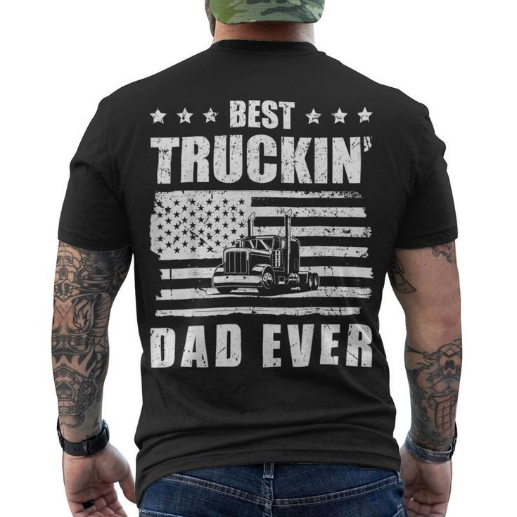 Trucker Trucker Best Truckin Dad Ever Driver V2 Men's T-shirt Back Print