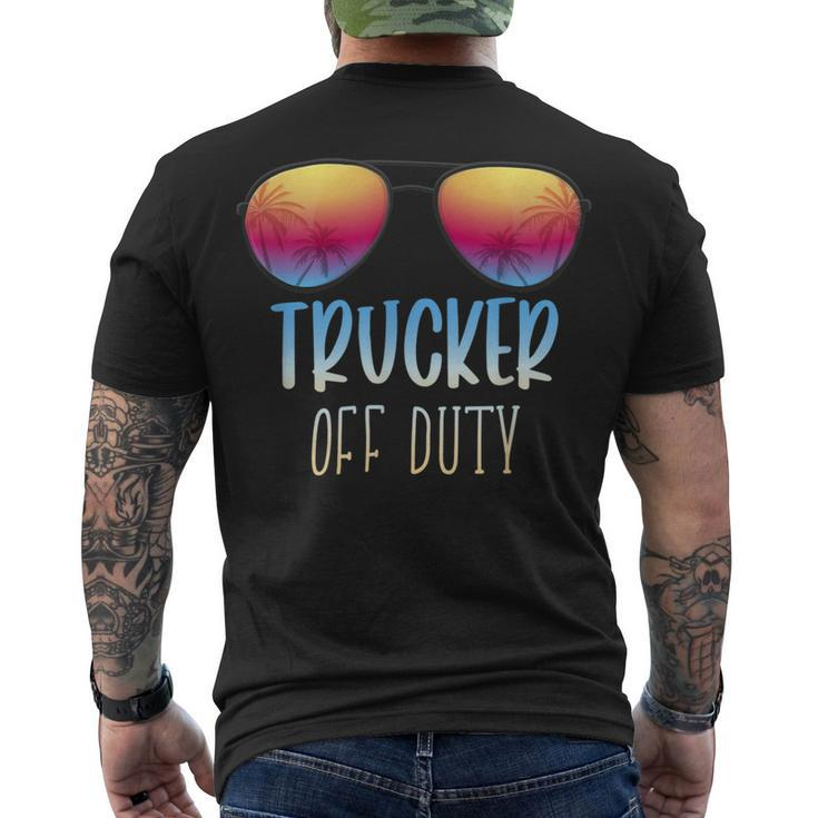 Trucker Trucker Off Duty Summer Vacation Beach Holiday Men's T-shirt Back Print