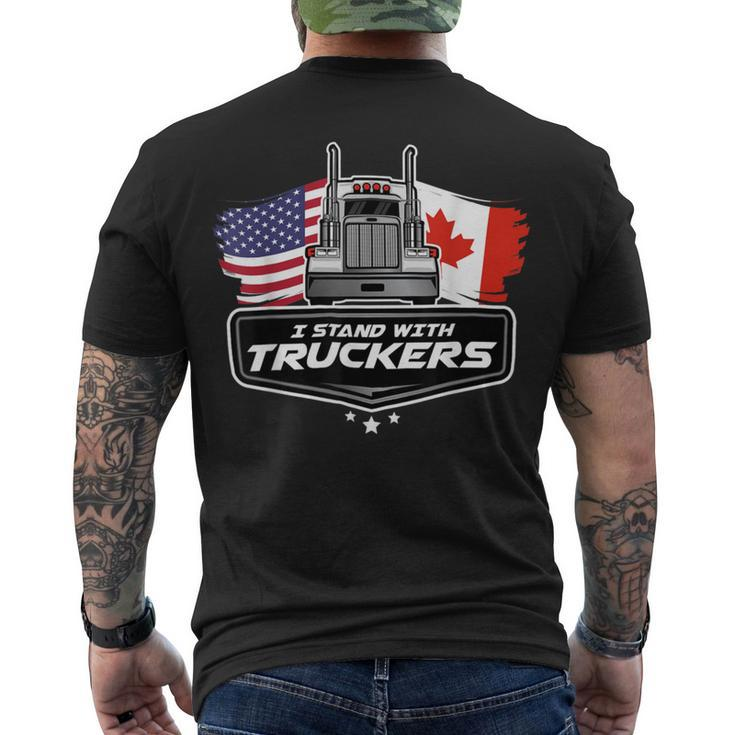 Trucker Trucker Support I Stand With Truckers Freedom Convoy _ V2 Men's T-shirt Back Print
