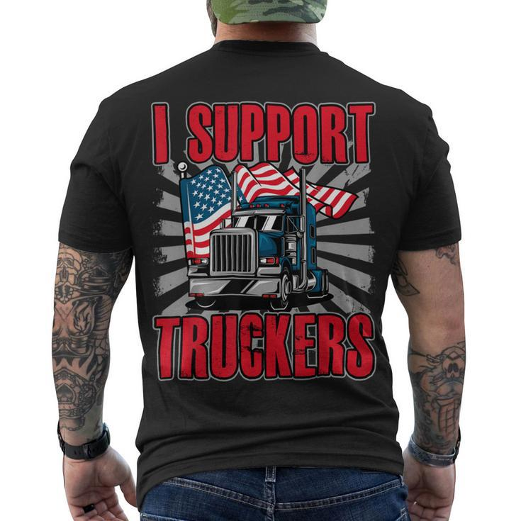 Trucker Trucker Support I Support Truckers Freedom Convoy Men's T-shirt Back Print