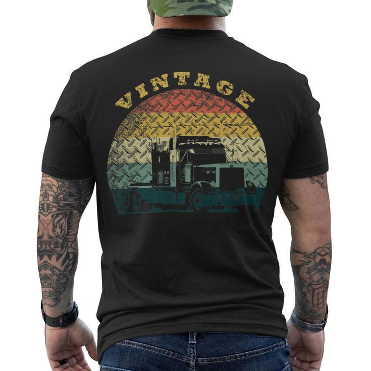 Trucker Truck Driver Vintage Trucker Men's T-shirt Back Print