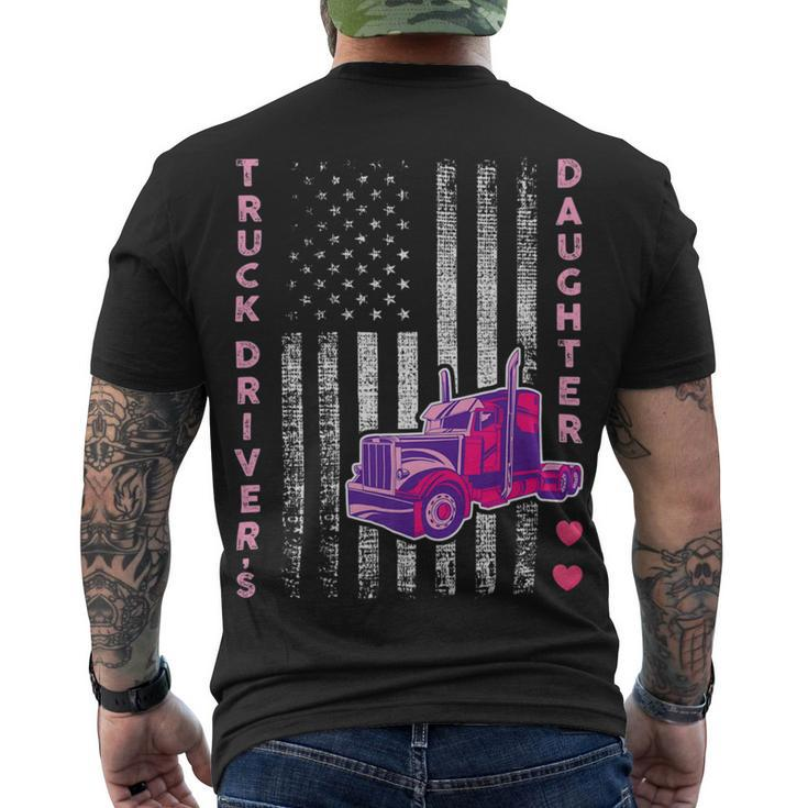 Trucker Truck Drivers Daughter Girl Trucker Men's T-shirt Back Print