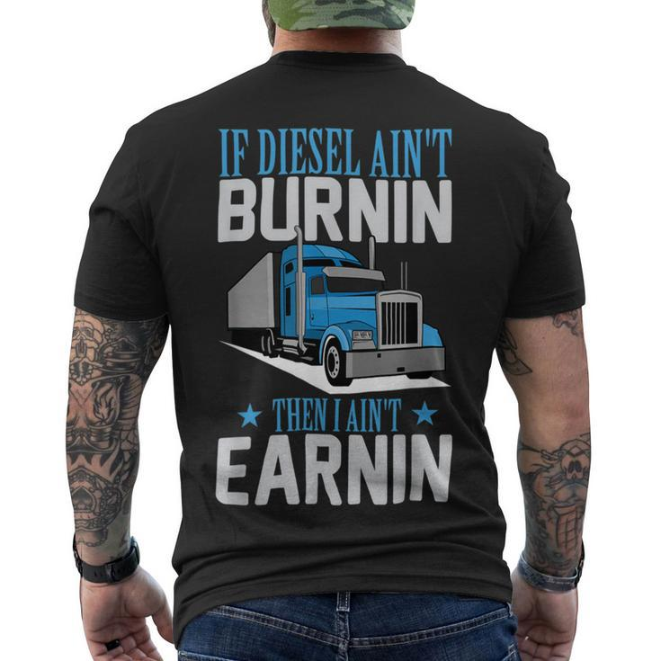 Trucker Truck Driver S Trucker Semitrailer Truck Men's T-shirt Back Print