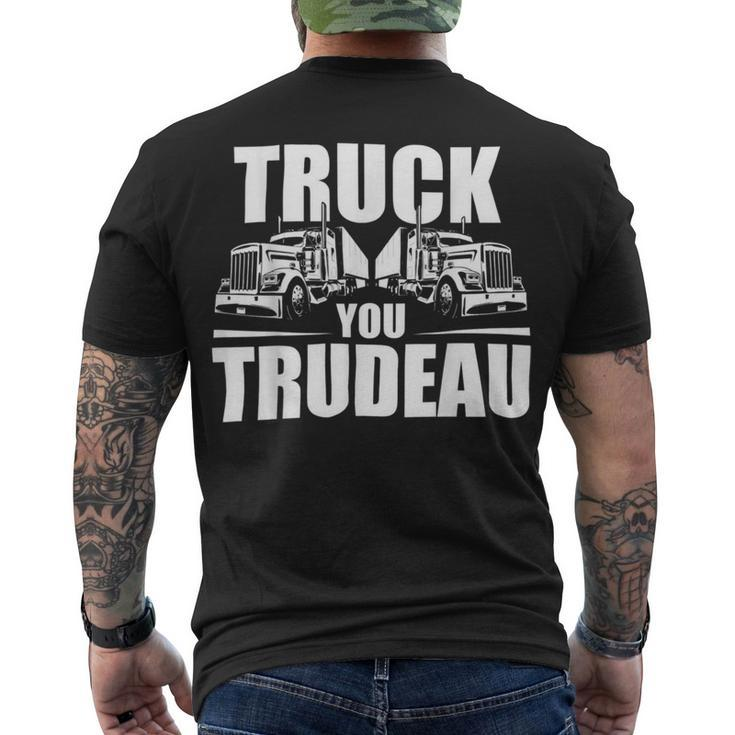 Trucker Truck You Trudeau Canadine Trucker Men's T-shirt Back Print