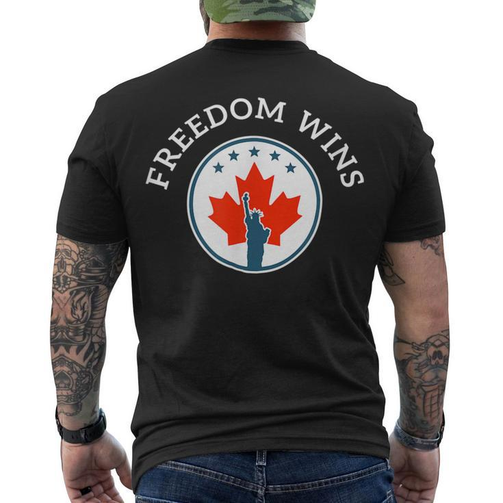 Trucker Truckers Freedom Convoy Freedom Wins Graphic S Men's T-shirt Back Print