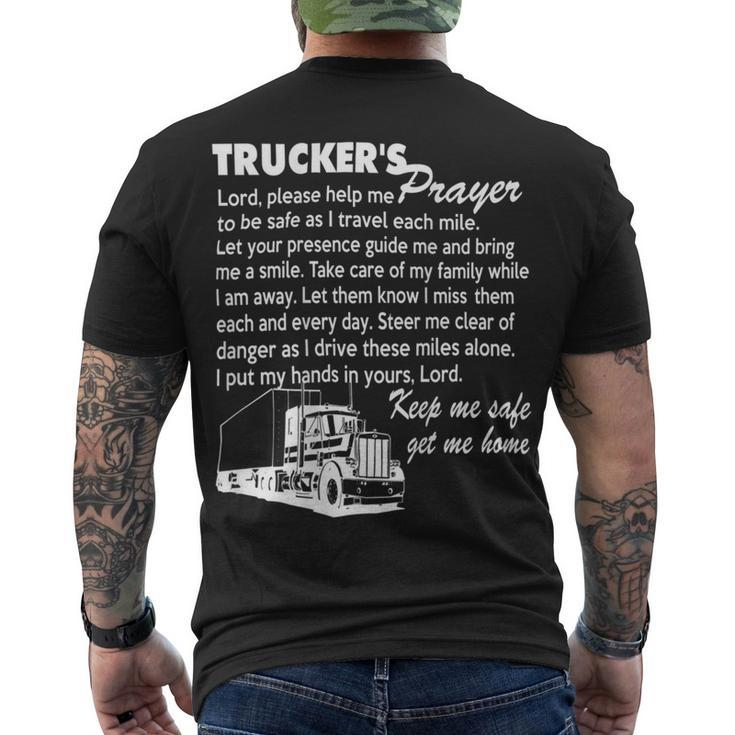 Trucker Truckers Prayer Truck Driver For And T Shirt Men's T-shirt Back Print