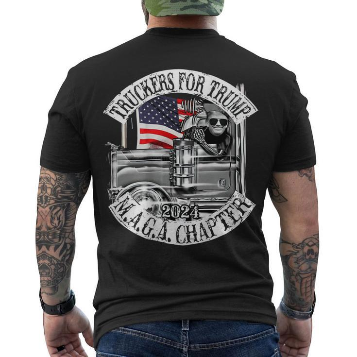 Trucker Truckers For Trump 2024 Protrump Truck Drivers Men's T-shirt Back Print