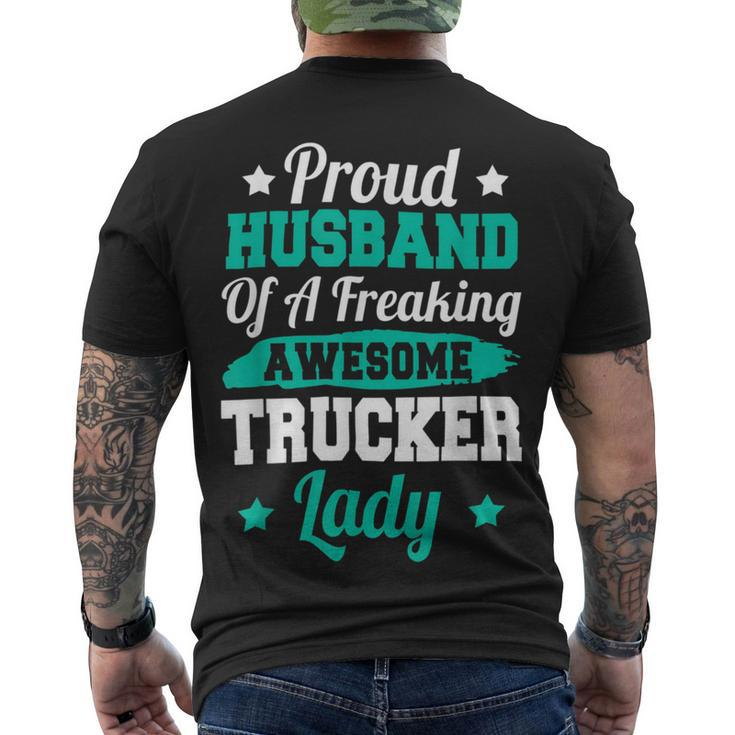 Trucker Trucking Truck Driver Trucker Husband Men's T-shirt Back Print