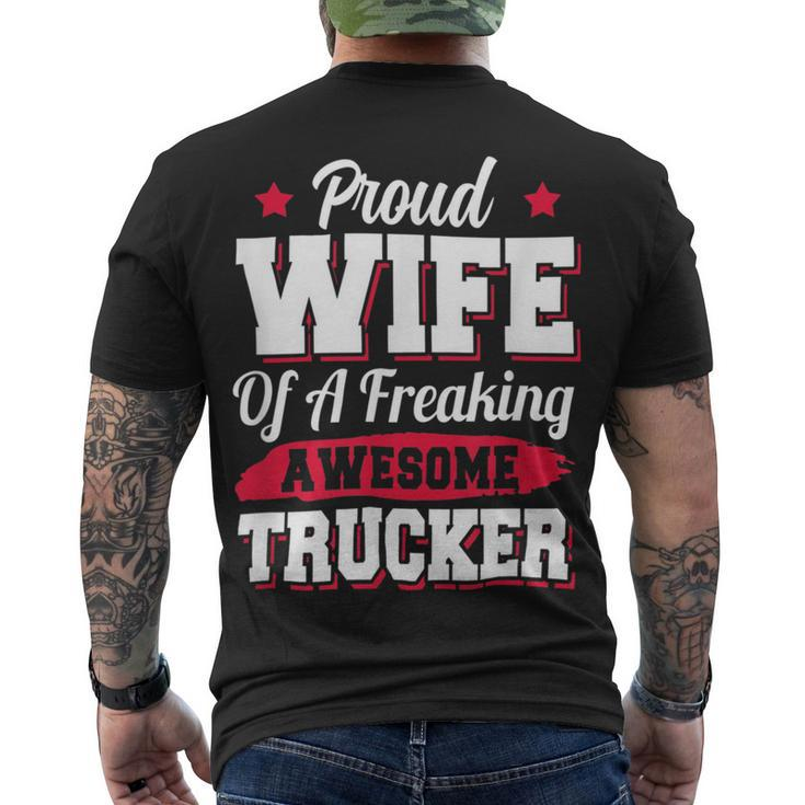 Trucker Trucking Truck Driver Trucker Wife Men's T-shirt Back Print