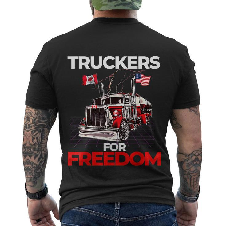 Truckers For Freedom Freedom Convoy  Men's Crewneck Short Sleeve Back Print T-shirt