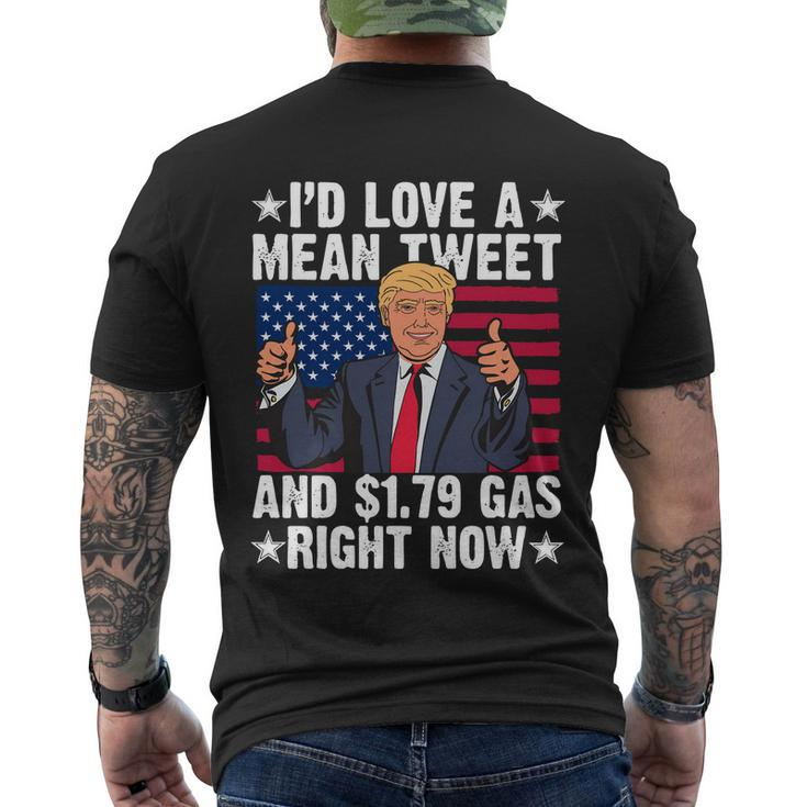 Trump 2024 Mean Tweets 179 Gas Men's Crewneck Short Sleeve Back Print T-shirt