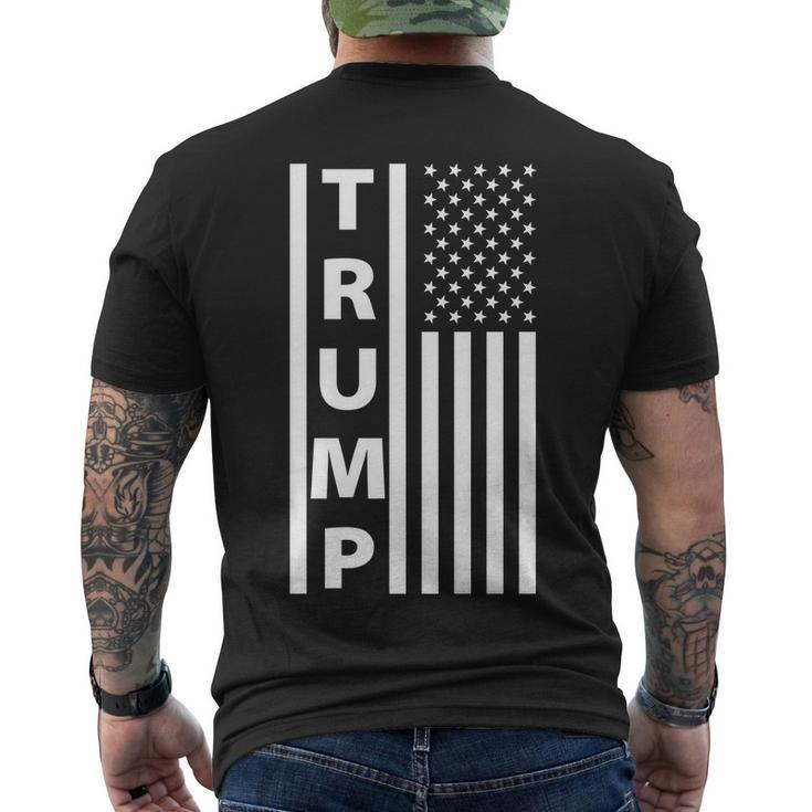 Trump Flag Men's Crewneck Short Sleeve Back Print T-shirt