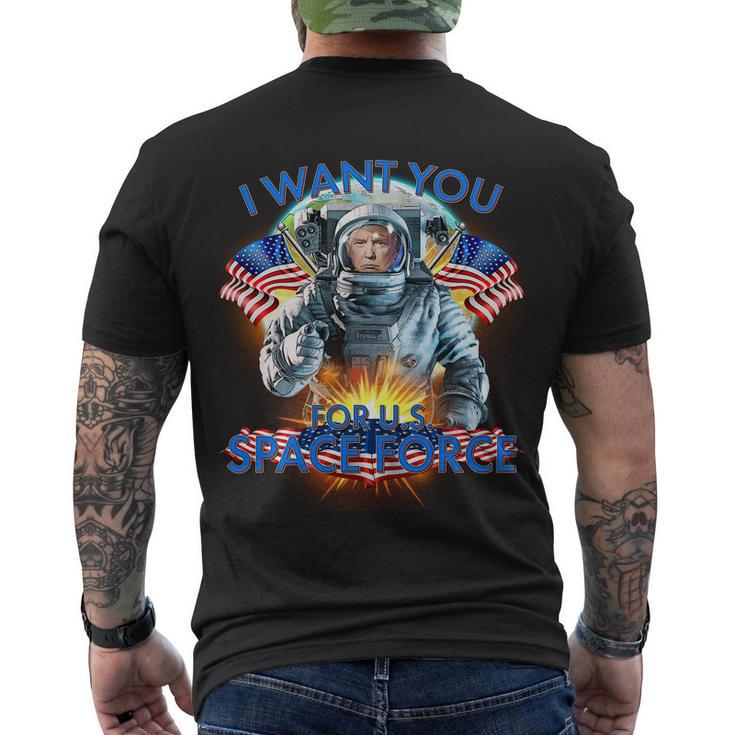 Trump I Want You For Us Space Force Tshirt Men's Crewneck Short Sleeve Back Print T-shirt